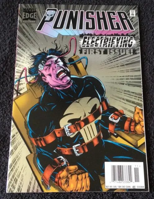 PUNISHER # 1 Vol 3 FOIL ENHANCED COVER (Marvel Edge Comic 1995) NEWSSTAND