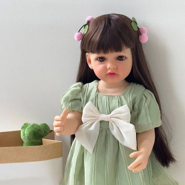 55cm Girl Doll Reborn Doll Full Body Waterproof Bath Toy Accompany Kid Realistic
