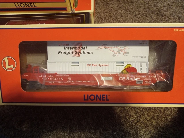 LIONEL • O GAUGE • 2000 LOTS Double Stack CP Rail Well Car 6-52196 Brand New!!!