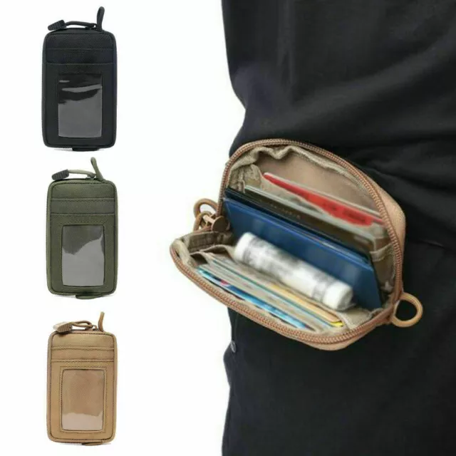 Tactical Waist Bag Pack Wallet Bag Molle Military ID Card Key Holder Money Pouch