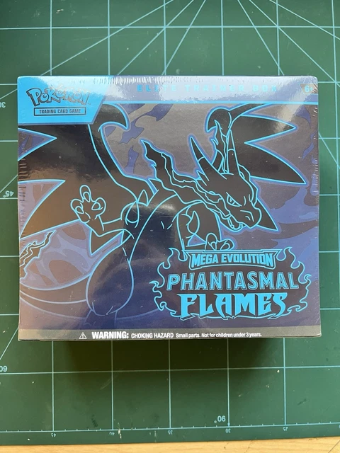 thumbnail interactive-video image 1 of Pokémon TCG: Phantasmal Flames Elite Trainer Box – Brand New & Factory Sealed (2025, English) 1 of 5