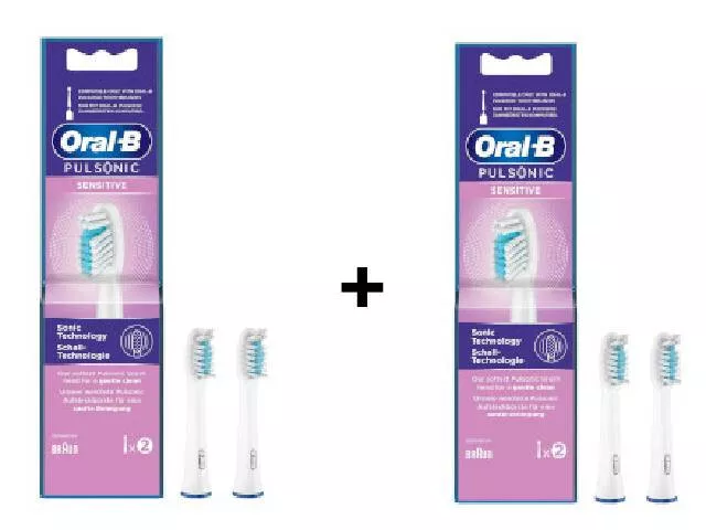 4 Stück Oral-B Oral-B Pulsonic Sensitive 2x2er Packg. + verschied. Coupons