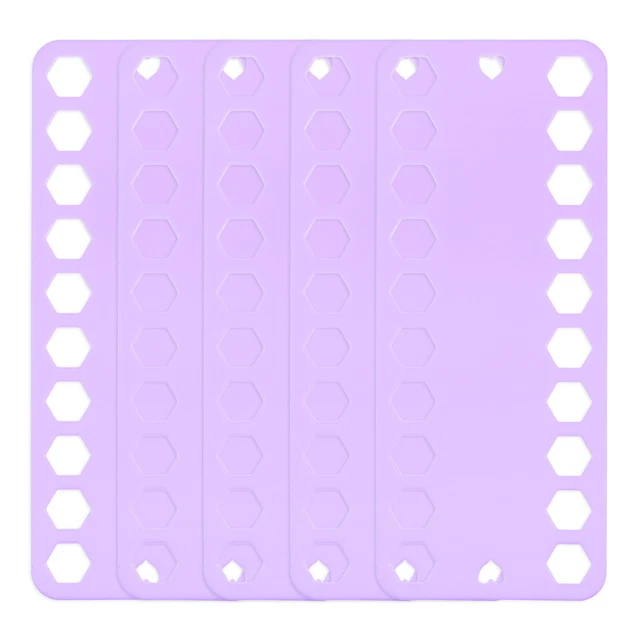 5 tarjetas organizadoras de hilo dental bordado 20 posiciones para coser púrpura claro