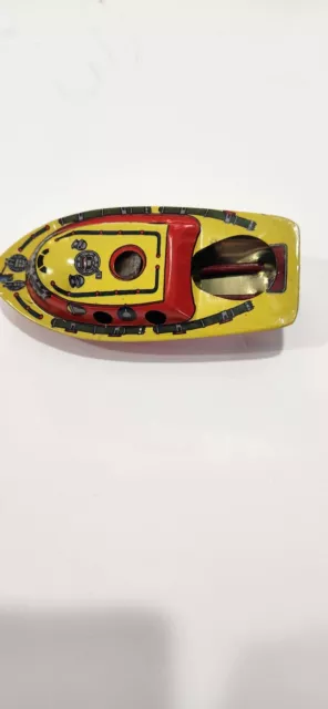 Vintage   Tin  Putt Putt Pop  Steam Powered  Boat Toy