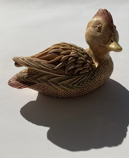 Harmony Kingdom Duck Keeping Current Trinket Figurine no box Retired