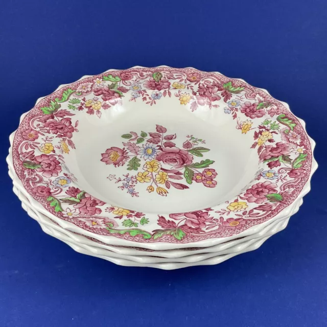 Copeland Spode - Spode’s Bouquet 8” Rimmed Soup Bowls - Set Of 4