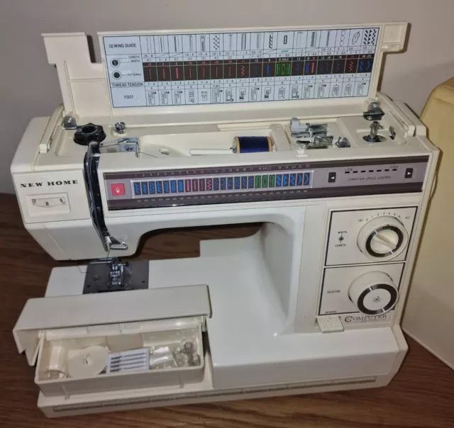 Vintage Janome New Home Model SX2122 Sewing Machine With Early Computer Equipped