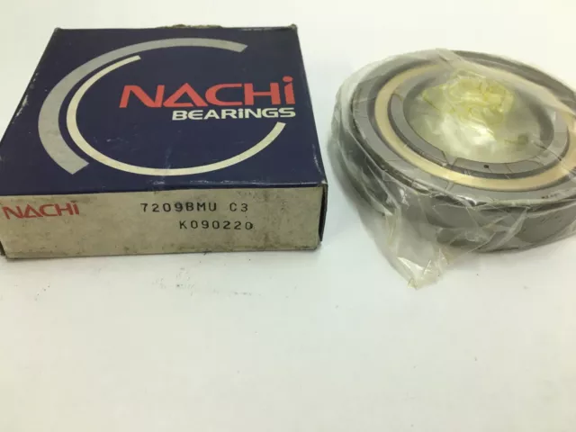 NACHI 7209BMUC3 Angular Contact Bearing 45x85x19 mm 7209 B MU C3 7209B JAPAN