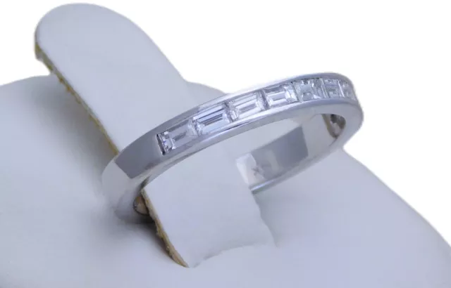 14k White Gold Diamond Baguette Band 3