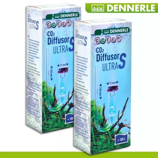 2 X Dennerle Co ₂ Diffuseur Ultra S Premium Nano Atomisation Eau Douce Aquarium