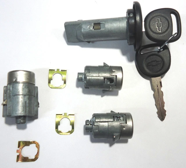 New GM OEM Chevy Ignition/Doors/Trunk Lock Key Cylinder Set With Keys To Match