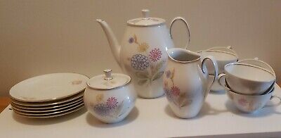 Antique Schirnding Bavaria TEA SET Qualitats Porzellan Porcelain 15 pc