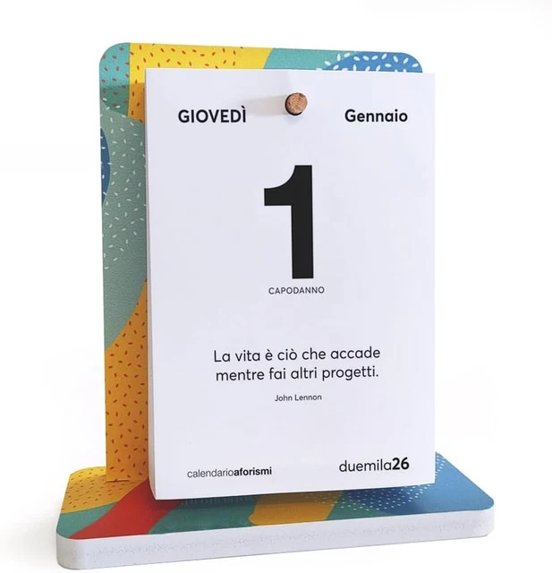 Mini Calendario Da Scrivania 2026-2027 – 19 Mesi Da Gennaio 2026 A Luglio 2027, Con Adesivi E Base Triangolare