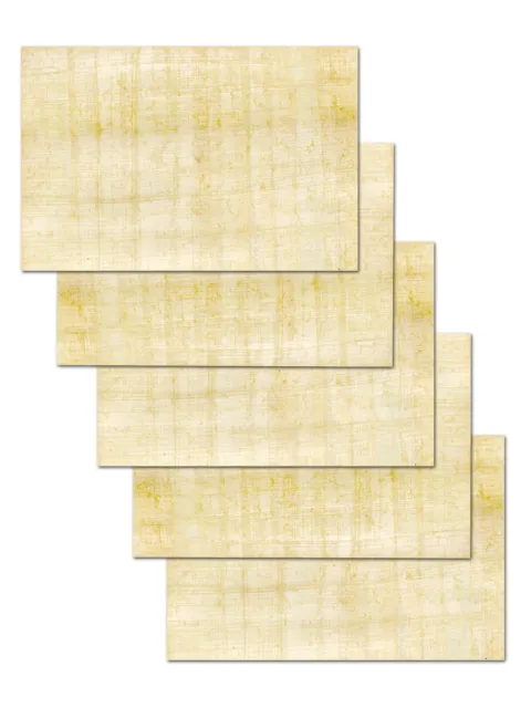 Papyrus Blatt 15x10cm geschnitten, ägyptischer Naturpapyrus (0,49 EUR/Stück)