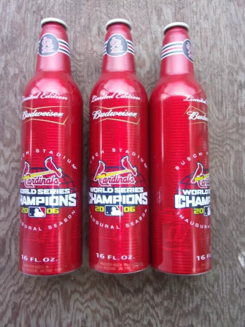 2006 Budweiser World Series Aluminum Bottle Limited Edition QTY 3 Lot