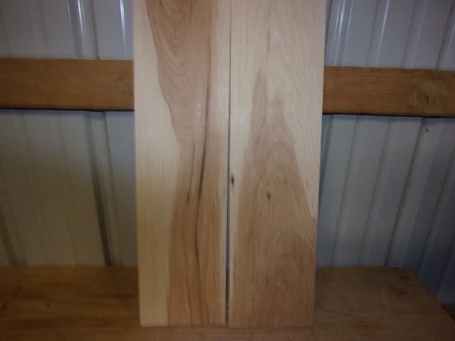 2 Pc Rustic Hickory Lumber Wood Kiln Dried Boards 24"X 6 3/8"X 3/4" Lot 740L