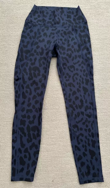 All Fenix Cheetah Navy Legging 7/8 Stretch Size Medium NEW Retail $88