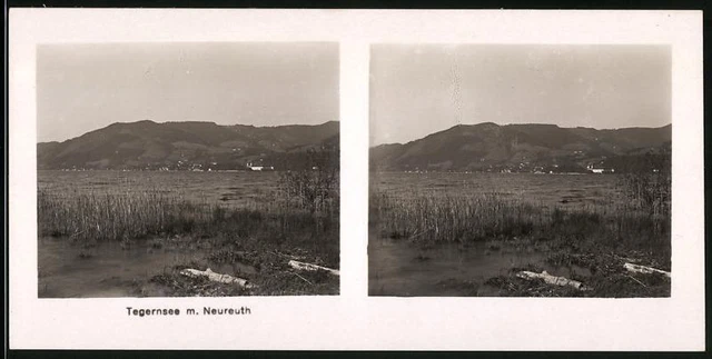 Stereo-Fotografie unbekannter Fotograf, Ansicht Neureuth / Tegernsee, Blick übe