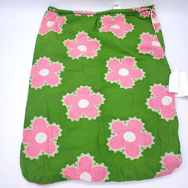 Vintage Flower Power Mod Floral Sleeping Bag Storage Bag  17" x 23" Sears