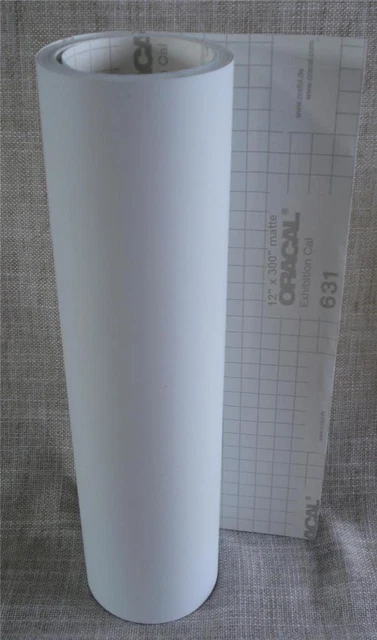Oracal 631 Matte WHITE Removable Sign Vinyl 12" x 300" Roll Wall graphics 25 ft.