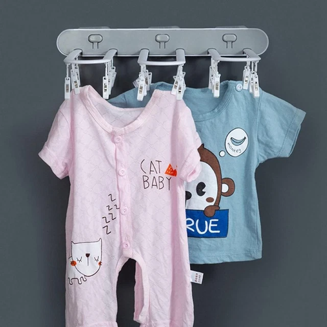 Multi-Clothespin Drying Rack Clothes Hanger Closet Organizer Clothes Storage