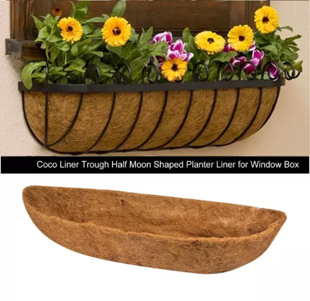 UK Wall-mounted Coco Liner Natural Coconut Fiber Flower Basket Replacement Liner