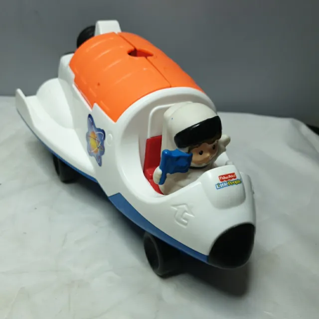 Fisher Price Little People Space Shuttle & Figure Sound Mattel 2010 Rocket Works