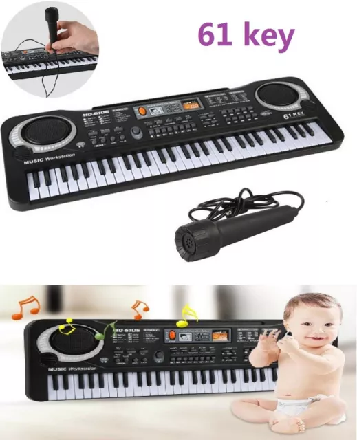 61 Touches Clavier Piano Electrique Numerique Synthetiseur avec microphone