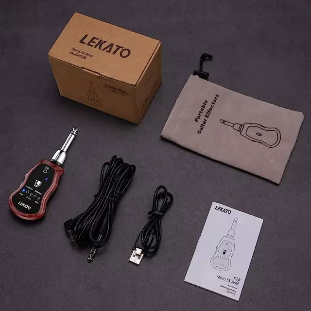LEKATO Mini Guitar Amplifier Rechargeable Pocket Guitar Amp