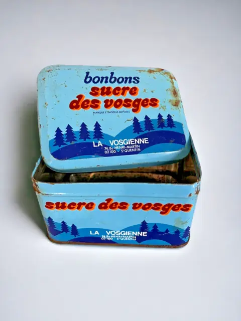 Vintage Small Candy Tin France French Nicekises La Vosgienne