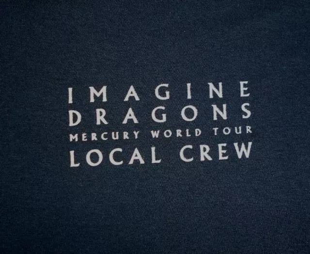 Imagine Dragons "2022 Mercury World Tour" Local Crew T Shirt XLarge