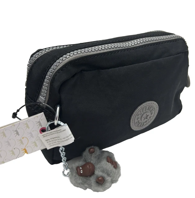 Kipling  Black Cosmetic Small Toiletry Travel Organizer Bag Two Side New 3