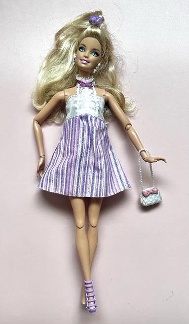 BARBIE FASHIONISTAS SWAPPIN Styles Doll Articulated Sweetie Purple Pose
