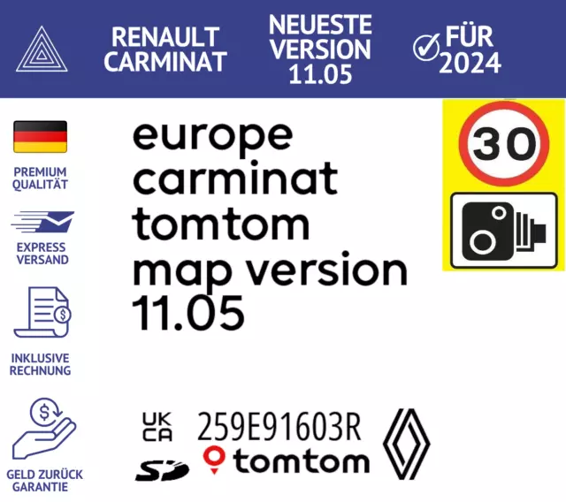 Navigateur Carminat Tomtom Avec Carte SD Renault Grand Scenic 3 -  259153398R