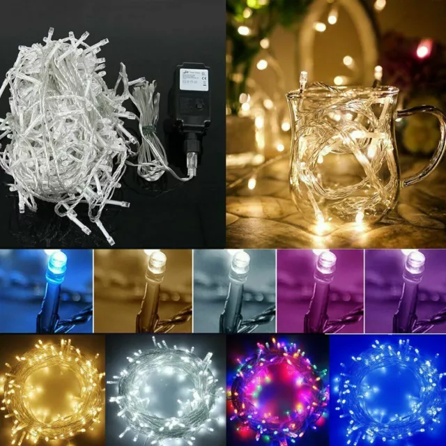 13-50M Christmas Fairy String Lights Connectable Outdoor Waterproof Party Decor