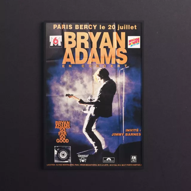 Affiche Vintage Originale - Bryan Adams - Bercy - 1994