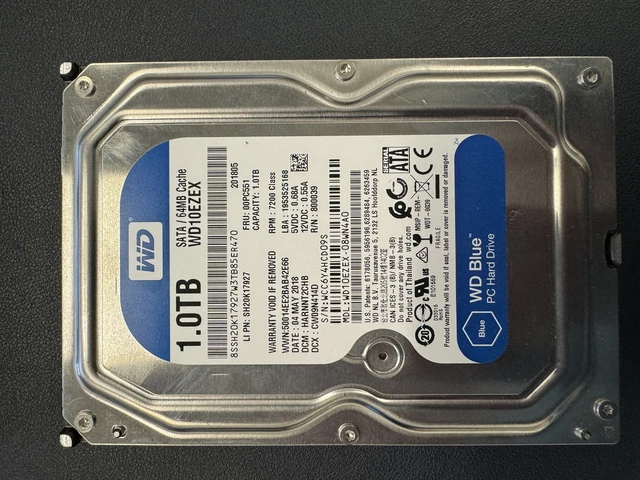Western Digital Blue WD10EZEX (3.5", SATA III, 64MB Cache) 1TB HDD 2018 Model