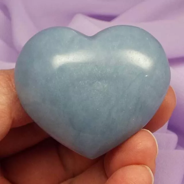 Angelite heart, Blue Anhydrite 55g SN51840