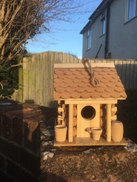 Bird house mode from Cork Nesting Sparrow  Bird Box / House,  Fully assembled.
