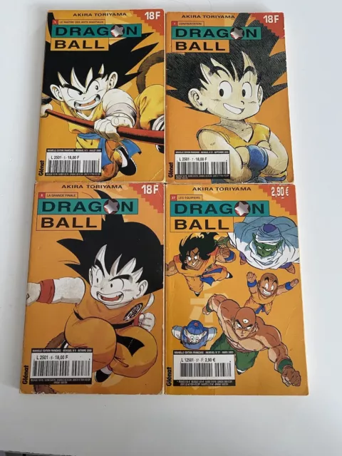 Lot de 4 Livre Dragon Ball Glénat Akira Toriyama / Vintage