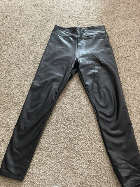 Abercrombie & Fitch Faux Leather Pants Skinny Pull-on Legging Black Size Medium