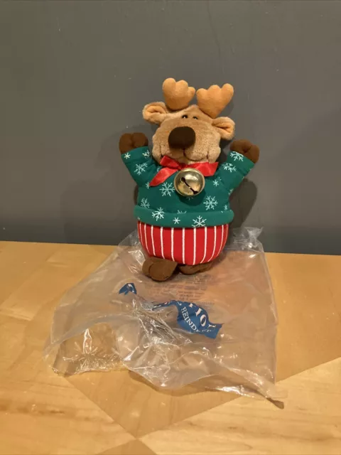 Vintage 1995 Avon Prancing Reindeer Plays Rudolph/Shakes bell and vibrates New