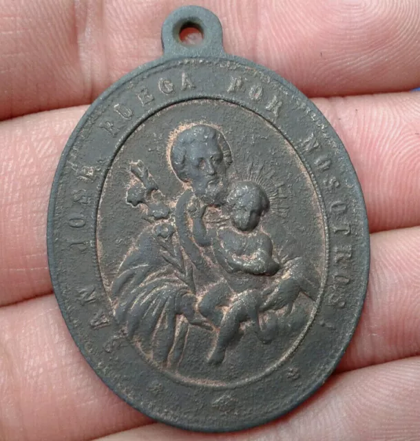 Ancient Bronze Religious Medallion.