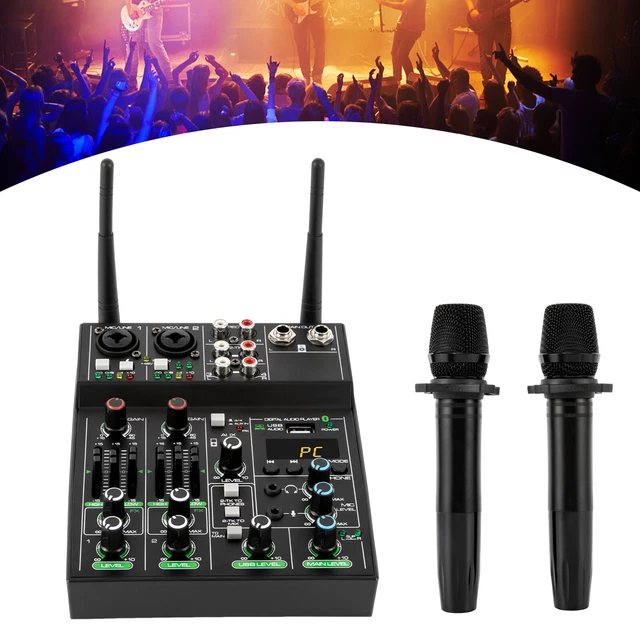 Mixer Audio Bluetooth 7 Canali Per DJ E Studio - Con USB, EQ E Alimentazione Phantom 48V