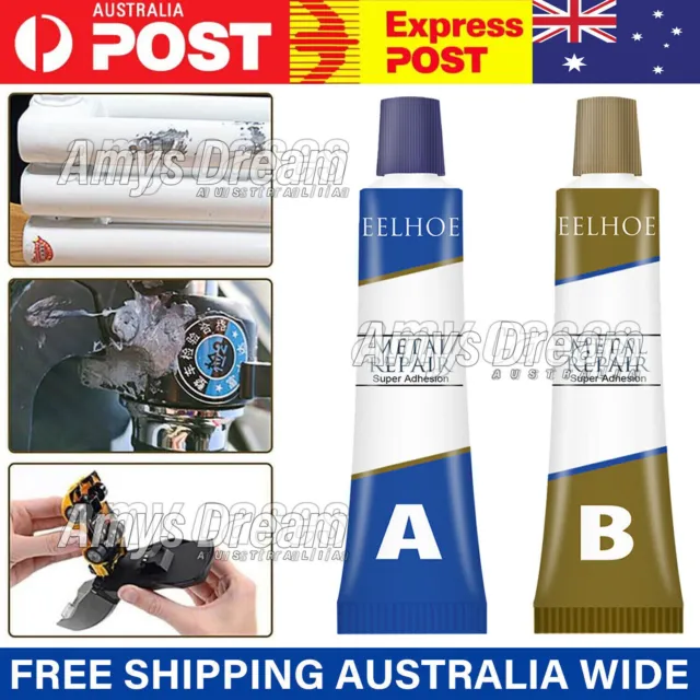 Industrial HEAT Resistance Cold Weld Auto Metal Repair Paste Adhesive Gel AB MEL