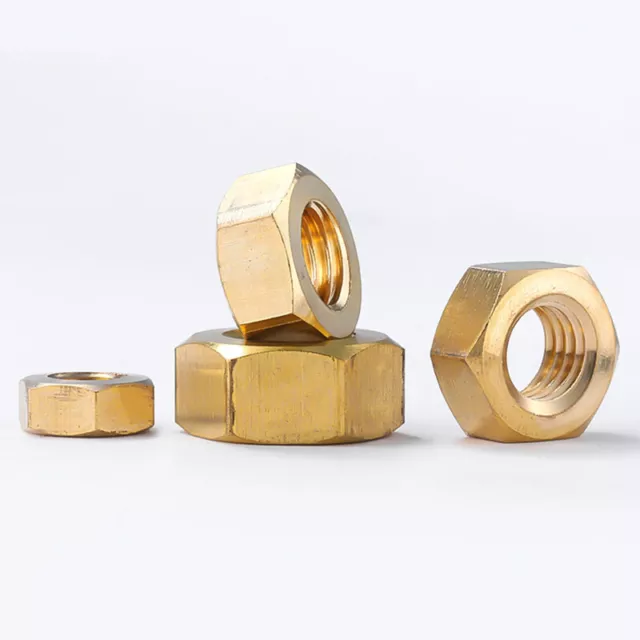 Brass Hex Nuts Machine Screw Hexagon Nut Metric M2 M2.5 M3 M4 M5 M6 M8 M10 M12