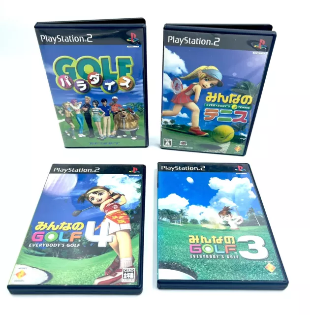 Lot x4 Jeux de Playstation 2 PS2 Everybody's Golf Import Japonais JAP Japan