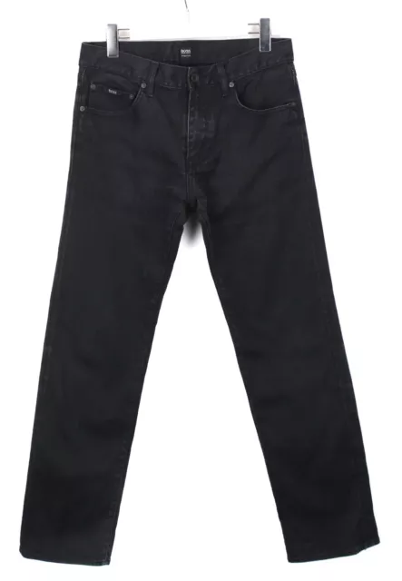 Hugo Boss Maine Jeans Uomo W33/L32 Sfumato Effetto Scuro Regular Casual Nero