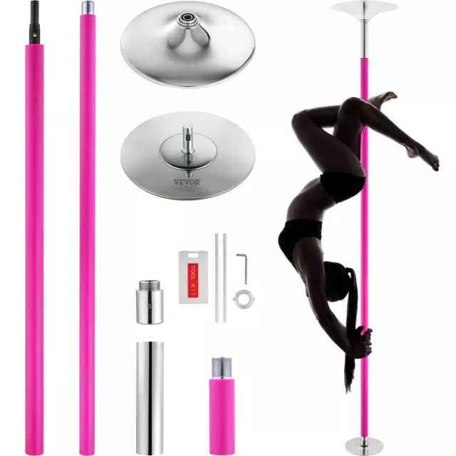 VEVOR Professional Spinning Static Dancing Pole Portable Removable Fitness Kit