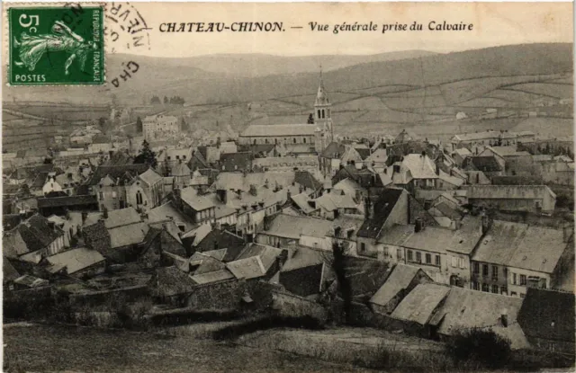 CPA CHATEAU-CHINON - General view taken of Calvary (518081)